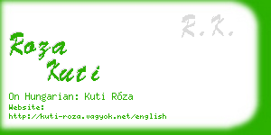 roza kuti business card