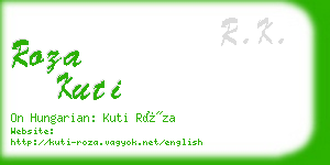 roza kuti business card